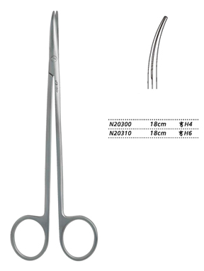 金鐘顯微剪神經剪 N20300 18cm 彎H4 指圈柄